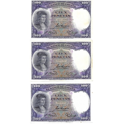 1931 - España GU 376 billete de 100 pesetas MBC