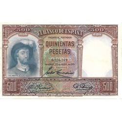 1931 - Spain PIC 84 500 pesetas VF