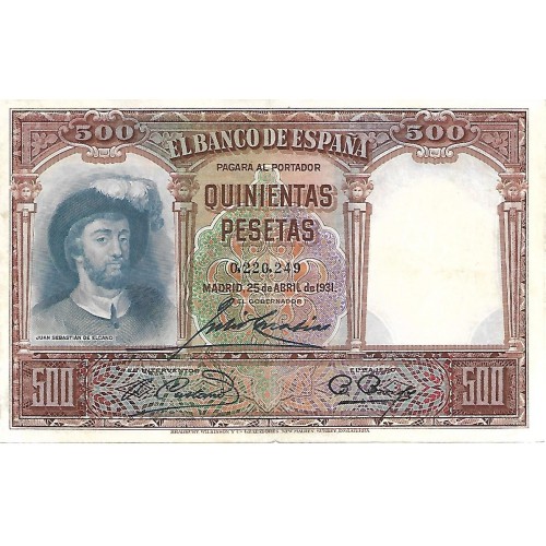 1931 - España GU 377 billete de 500 pesetas MBC