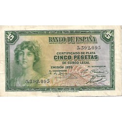 1935 - España GU 379 5 pesetas BC