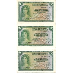 1935 - España GU 380 5 pesetas BC