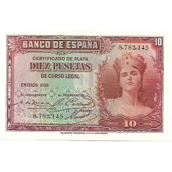 1935 - España GU 381 billete de 10 pesetas S/C- 1935 - España GU 381 billete de 10 pesetas S/C-