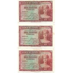 1935 - Spain PIC 86 10 pesetas F