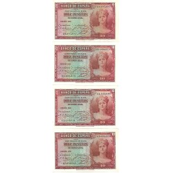 1935 - Spain PIC 86 10 pesetas XF