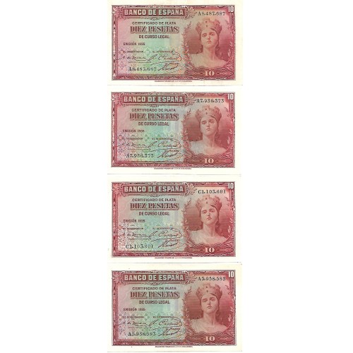 1935 - España GU 382 billete de 10 pesetas EBC