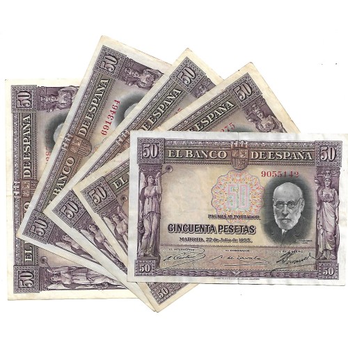 1938 - España GU 383 billete de 50 pesetas BC