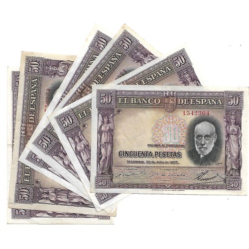 1938 - España GU 383 billete de 50 pesetas MBC