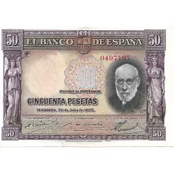 1938 - Spain PIC 88 50 pesetas UNC 1938 - Spain PIC 88 50 pesetas UNC