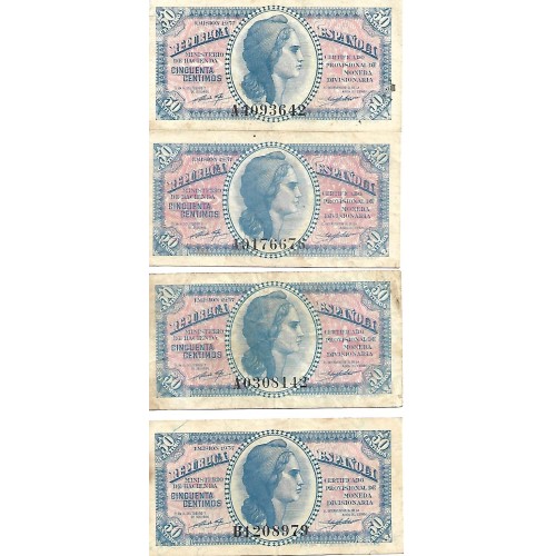 1937 - España GU 416 billete de 50 centimos BC