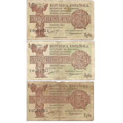 1937 - Spain PIC 94 1 peseta F 1937 - Spain PIC 94 1 peseta F