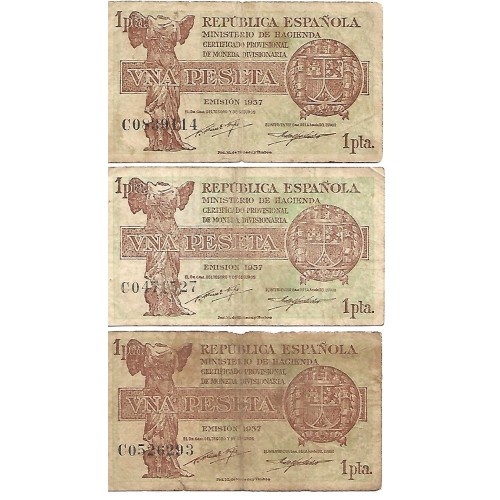 1937 - España GU 419 billete de 1 peseta BC
