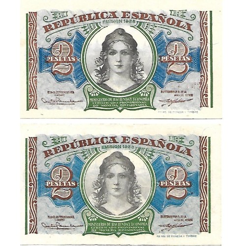 1938 - España GU 420 billete de 2 pesetas EBC