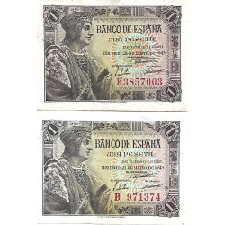 1943 - Spain PIC 126 1 peseta XF 1943 - Spain PIC 126 1 peseta XF