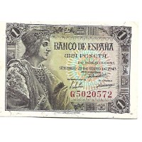 1943 - Spain PIC 126 1 peseta UNC