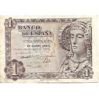 1948 - Spain PIC 135 1 peseta F