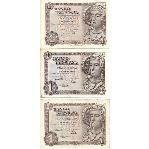 1948 - Spain PIC 135 1 peseta XF