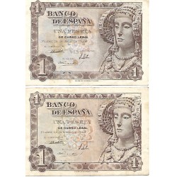 1948 - Spain PIC 135 1 peseta VF 1948 - Spain PIC 135 1 peseta VF