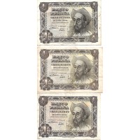 1951 - Spain PIC 139 1 peseta F WITH SERIE