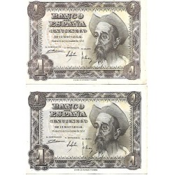1951 - Spain PIC 139 1 peseta VF