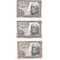 1953 - Spain PIC 144 1 peseta XF