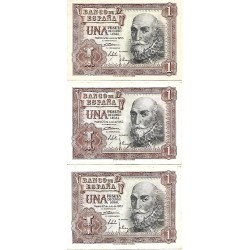 1953 - Spain PIC 144 1 peseta VF