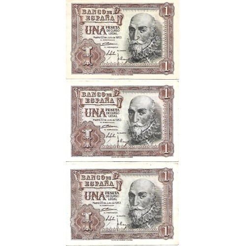 1953 - España GU 447 billete de 1 peseta MBC