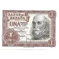 1953 - Spain PIC 144 1 peseta UNC