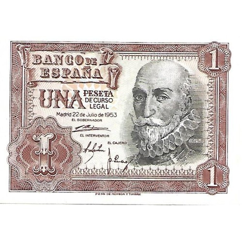 1953 - España GU 447 billete de 1 peseta S/C
