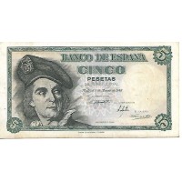 1948 - Spain PIC 136 5 pesetas VF