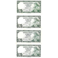 1954 - Spain PIC 146 5 pesetas XF 1954 - Spain PIC 146 5 pesetas XF