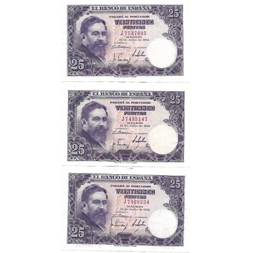 1954 - España GU 478 billete de 25 pesetas EBC