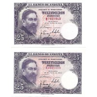 1954 - España GU 478 25 pesetas S/C-