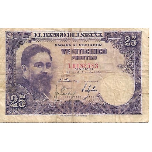 1954 - España GU 478 billete de 25 pesetas MC