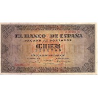 1938 - España GU 485 100 pesetas EBC