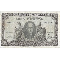 1940 - Spain PIC 118 100 pesetas VF
