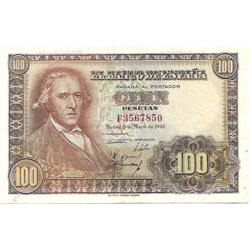 1948 - España GU 489 billete de 100 pesetas MBC