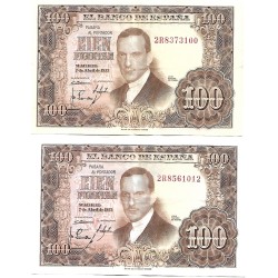 1953 - Spain PIC 145 100 pesetas F