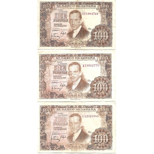 1953 - España GU 492 billete de 100 pesetas BC