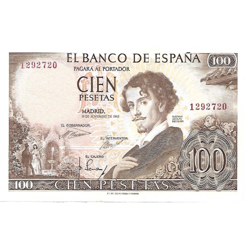 1965 - España GU 493 billete de 100 pesetas SC-