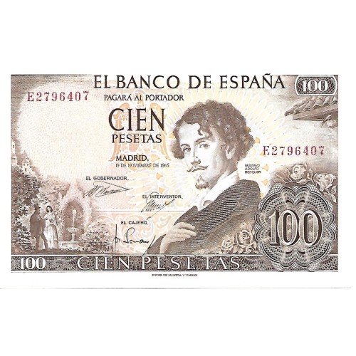 1965 - España GU 494 billete de 100 pesetas S/C