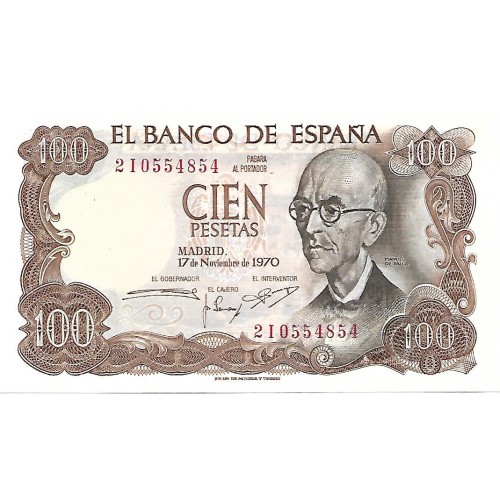 1970 - España GU 497 billete de 100 pesetas S/C
