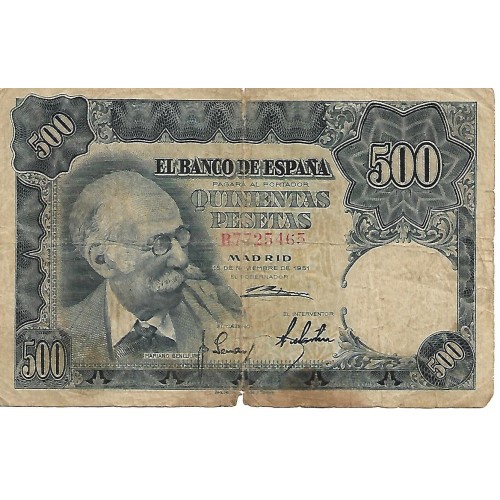 1951 - España GU 504 billete de 500 pesetas RC
