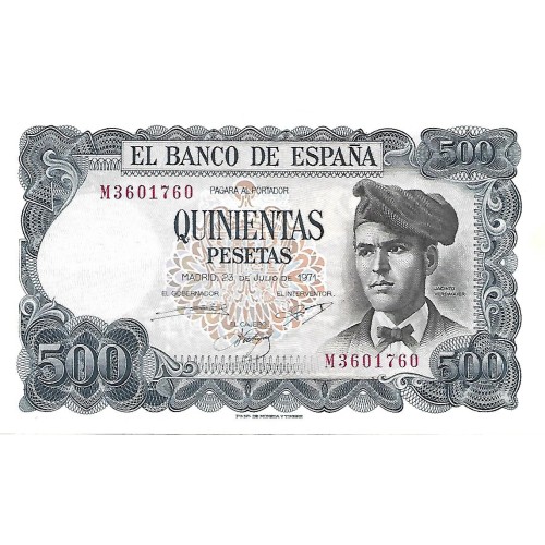 1971 - Spain PIC 153 500 pesetas UNC