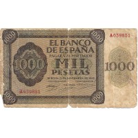 1936 - Spain PIC 103 1000 pesetas PR