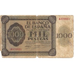 1936 - Spain PIC 103 1000 pesetas PR