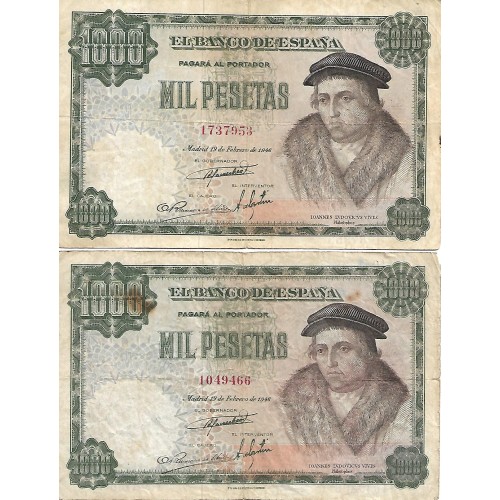 1946 - España GU 513 billete de 1000 pesetas BC