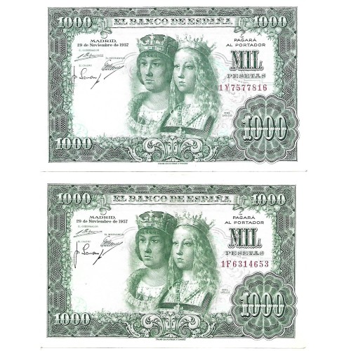 1957 - España GU 518 billete de 1000 pesetas EBC
