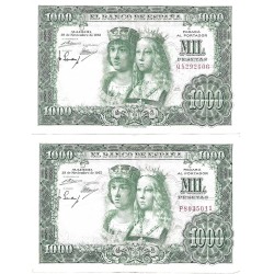 1957 - España GU 518 billete de 1000 pesetas MBC