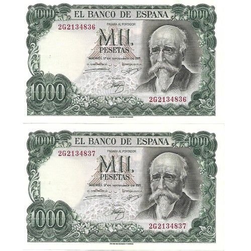 1971 - España GU 522 billete de 1000 pesetas EBC GRAPAS