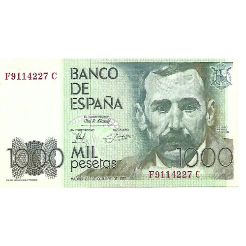 1979 - Spain PIC 158 1000 pesetas VF
